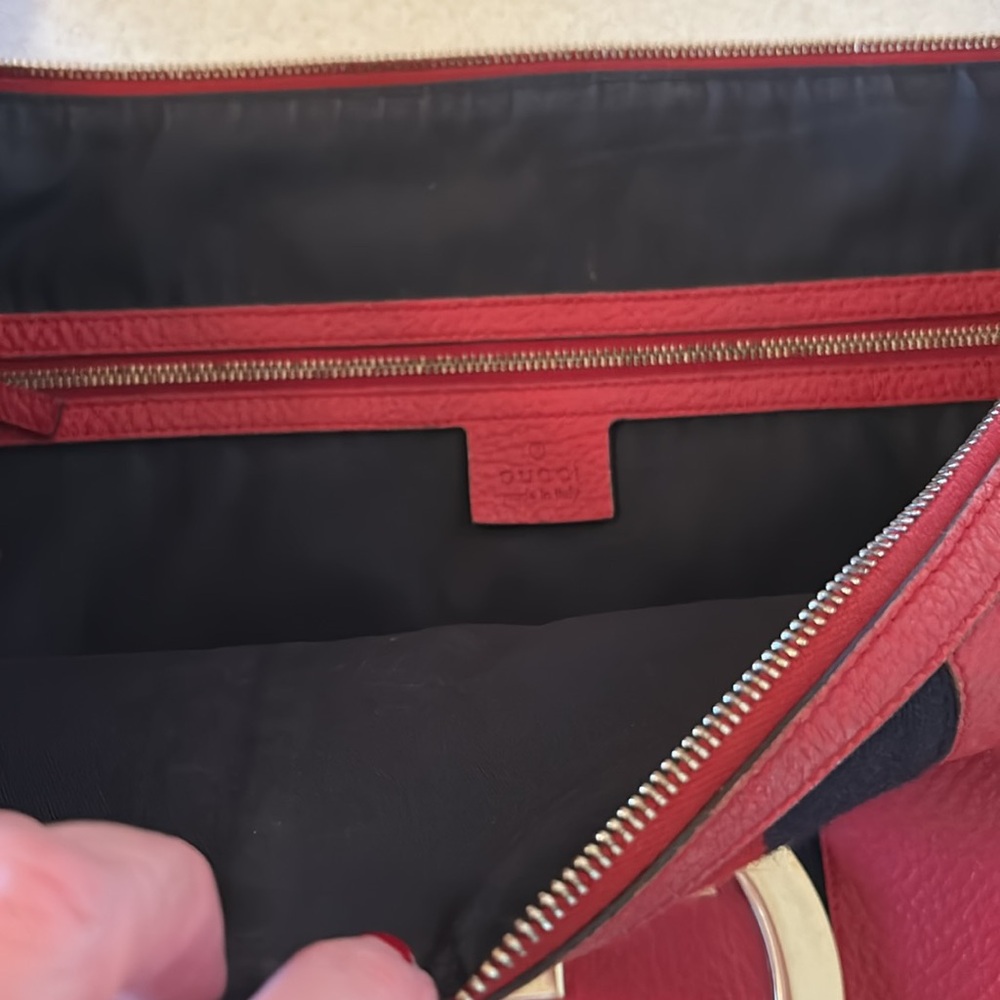 Gucci Blondie XL Shoulder Bag Purse GG RARE Tom Ford Era Red Pebbled Leather - Picture 17 of 17